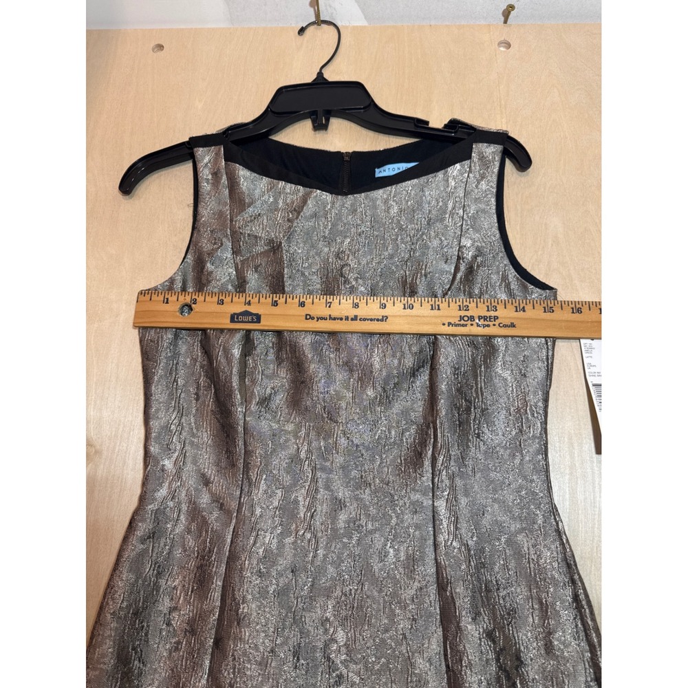 Antonio Melani Amelia Metallic Jacquard Cocktail Dress NWT Size 0 $169 MSRP - Picture 5 of 8
